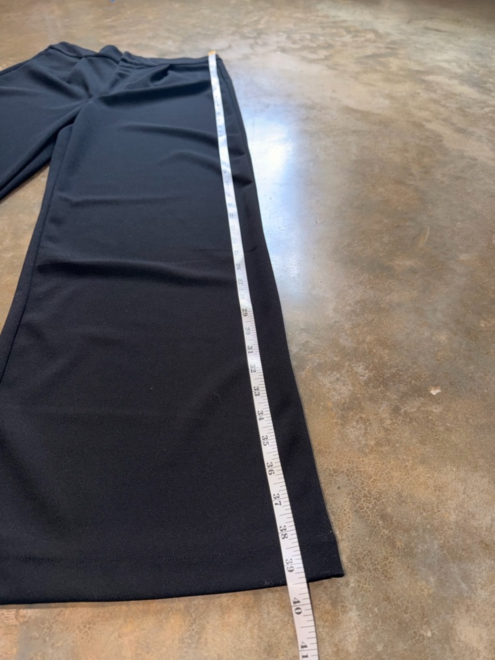Black Wide Leg Dress Pants High Rise Flare Size 25 Work Career - Picture 9 of 14